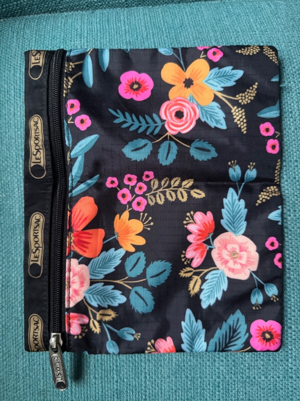 LeSportSac Large Rifle Paper Co Tote with zip pouch EUC - Picture 5 of 9